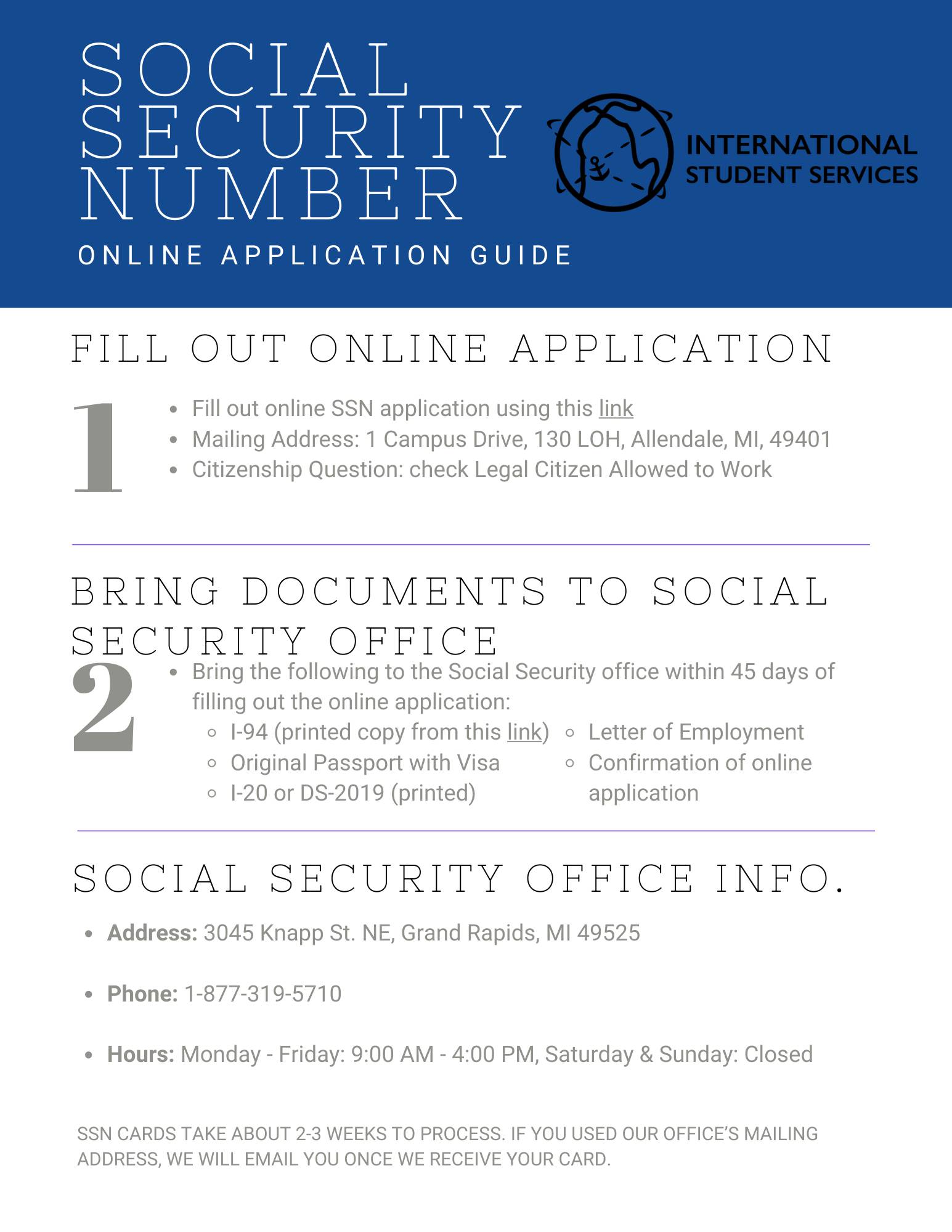 SSN Application guide